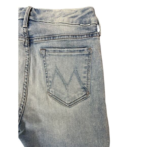 Mother The Looker Ankle Step Fray Jeans Cut Flowers Destroyed Frayed Hem Size 28 - Picture 9 of 13